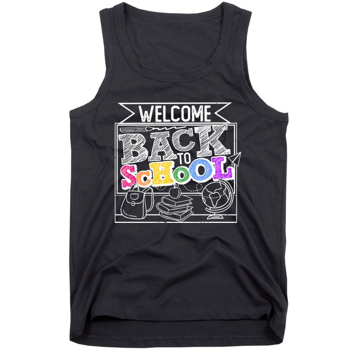 Sketchy Doodle Welcome Back To School Tank Top