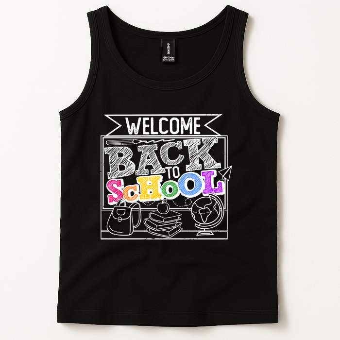 Sketchy Doodle Welcome Back To School Tank Top