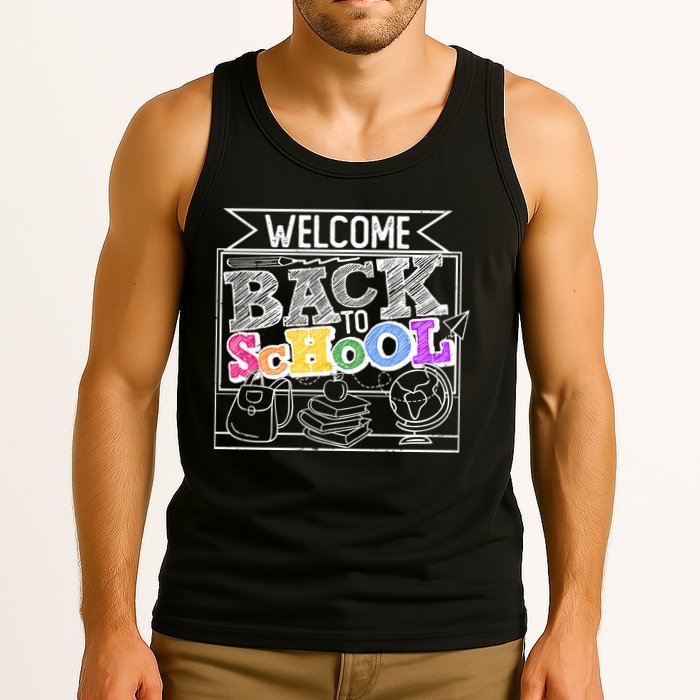 Sketchy Doodle Welcome Back To School Tank Top