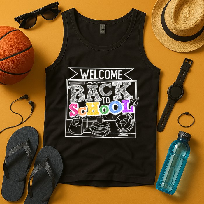 Sketchy Doodle Welcome Back To School Tank Top