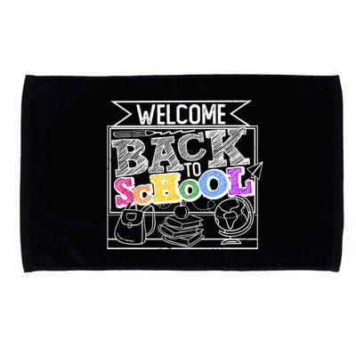 Sketchy Doodle Welcome Back To School Microfiber Hand Towel