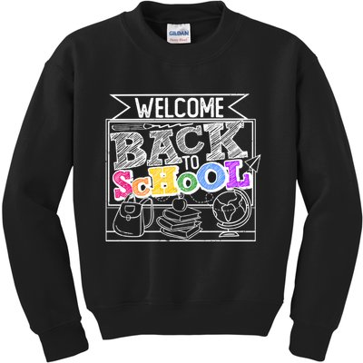Sketchy Doodle Welcome Back To School Kids Sweatshirt