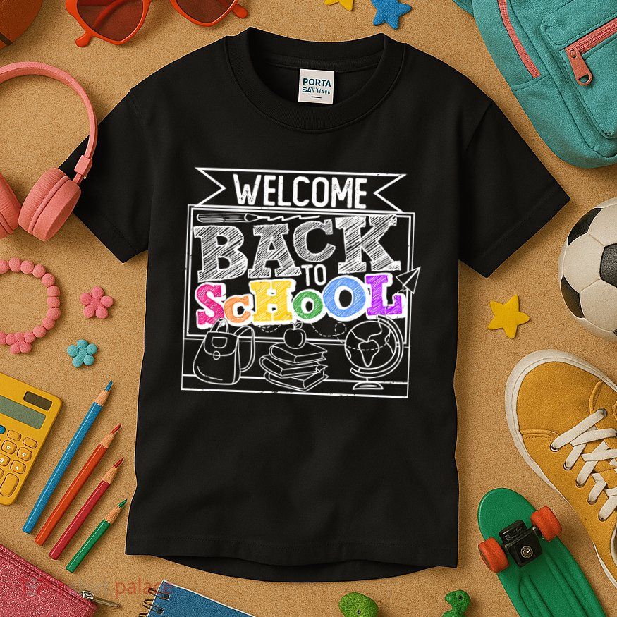 Sketchy Doodle Welcome Back To School Kids T-Shirt