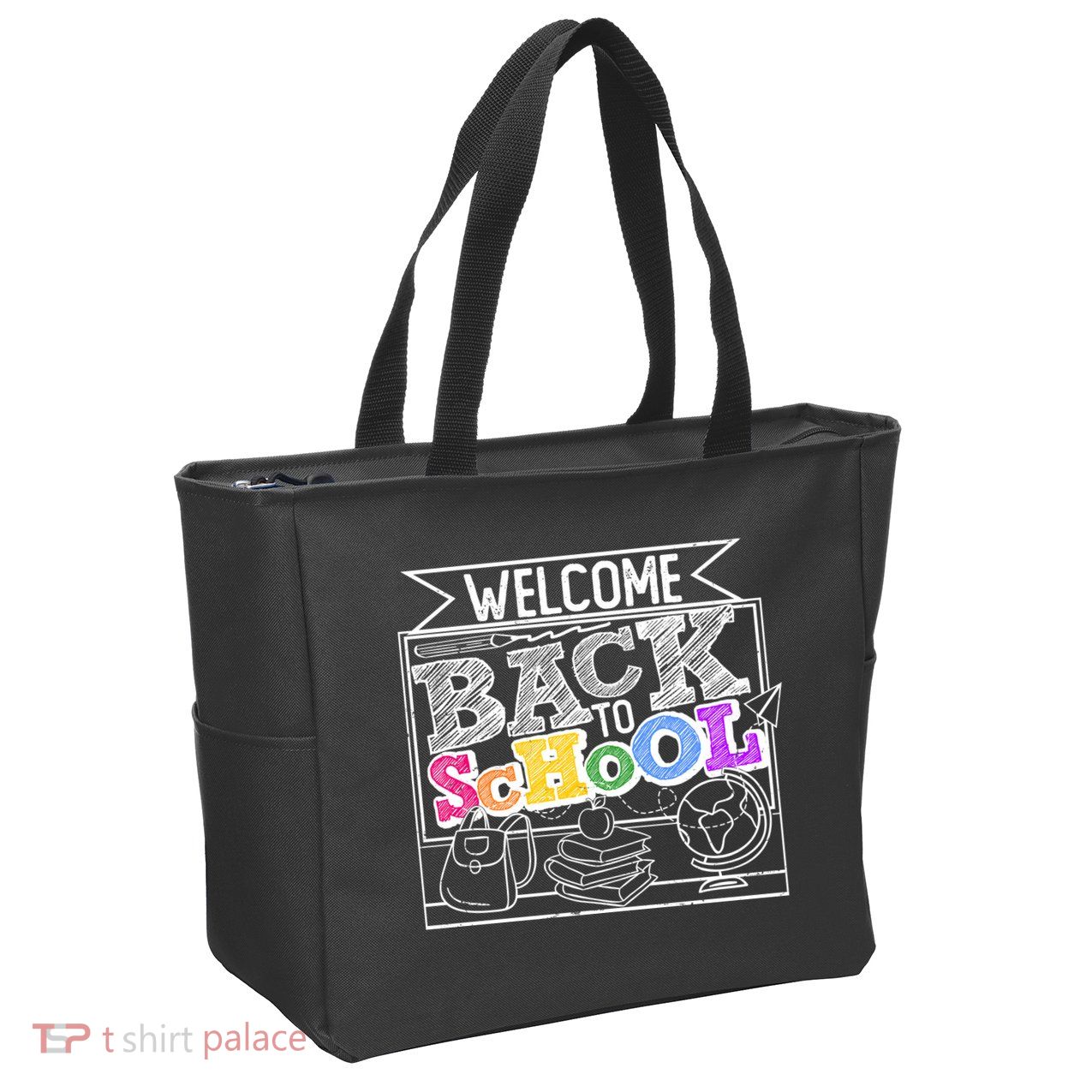 Sketchy Doodle Welcome Back To School Zip Tote Bag