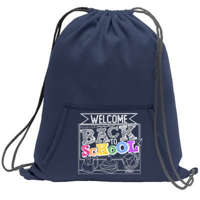 Sketchy Doodle Welcome Back To School Sweatshirt Cinch Pack Bag