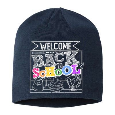 Sketchy Doodle Welcome Back To School Sustainable Beanie