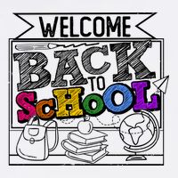 Sketchy Doodle Welcome Back To School Garment-Dyed Sweatshirt