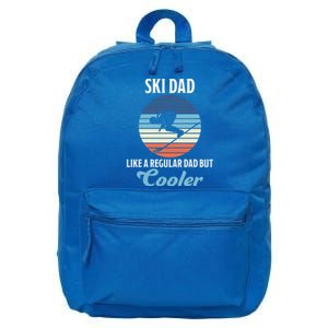 Skiing Dad Winter Sports Slopes Dad Skier Gift 16 in Basic Backpack