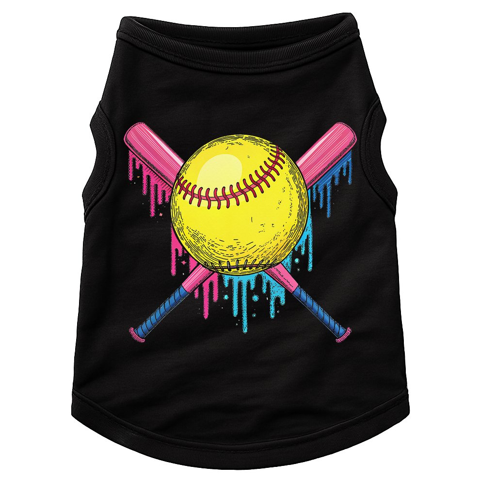 Softball Drip Women Ice Cream Drip Respect The Drip Doggie Tank