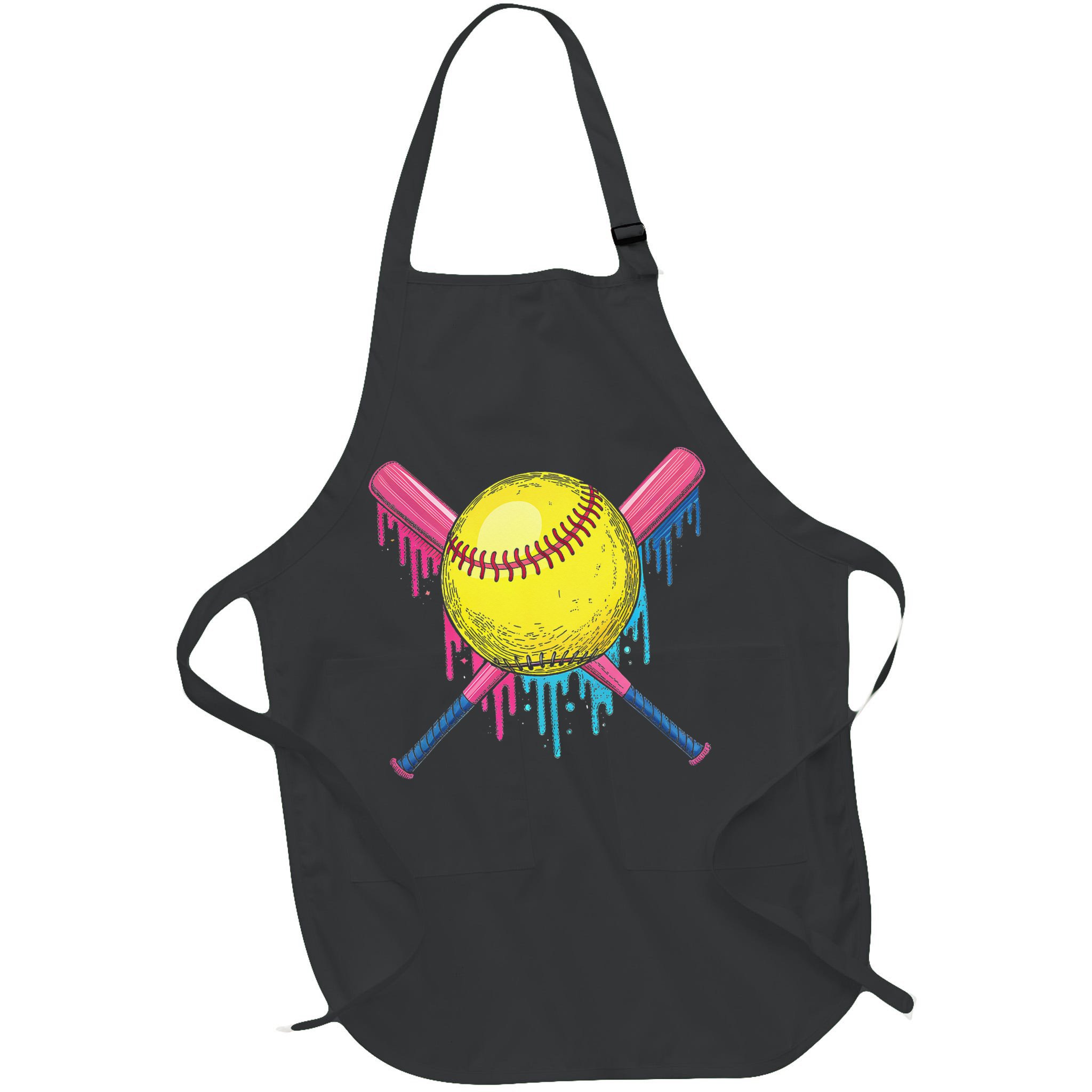 Softball Drip Women Ice Cream Drip Respect The Drip Apron