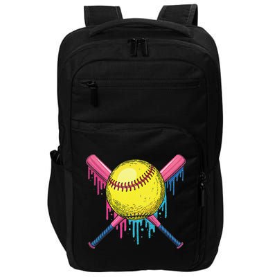 Softball Drip Women Ice Cream Drip Respect The Drip Impact Tech Backpack
