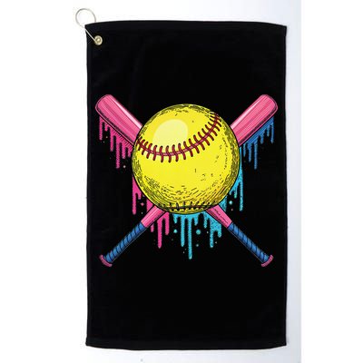 Softball Drip Women Ice Cream Drip Respect The Drip Golf Towel
