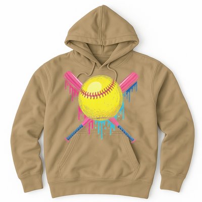 Softball Drip Women Ice Cream Drip Respect The Drip Hoodie
