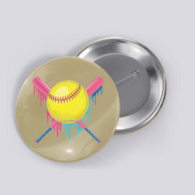 Softball Drip Women Ice Cream Drip Respect The Drip Button