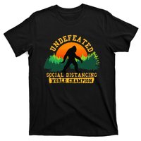 Social Distancing World Champion Funny Bigfoot T-Shirt