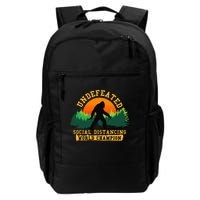 Social Distancing World Champion Funny Bigfoot Daily Commute Backpack