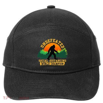 Social Distancing World Champion Funny Bigfoot 7-Panel Snapback Hat
