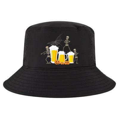 Skeleton Dance With Beer Mugs Halloween Fun Drinking Adults Cool Comfort Performance Bucket Hat