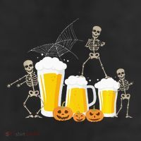Skeleton Dance With Beer Mugs Halloween Fun Drinking Adults Cool Comfort Performance Bucket Hat