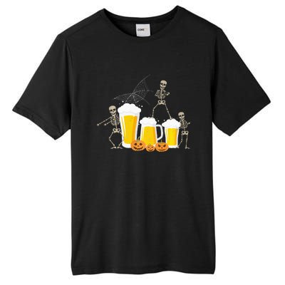 Skeleton Dance With Beer Mugs Halloween Fun Drinking Adults Tall Fusion ChromaSoft Performance T-Shirt