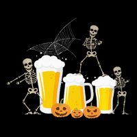 Skeleton Dance With Beer Mugs Halloween Fun Drinking Adults Wool Snapback Cap