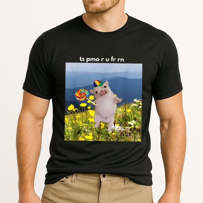 Silly Dog With Lollipop Meme Gen Z Brainrot Slang Meme Performance Shirt
