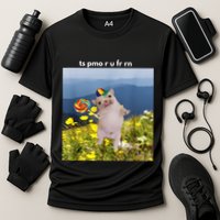 Silly Dog With Lollipop Meme Gen Z Brainrot Slang Meme Performance Shirt