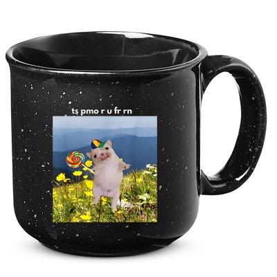 Silly Dog With Lollipop Meme Gen Z Brainrot Slang Meme 15oz Campfire Ceramic Mug