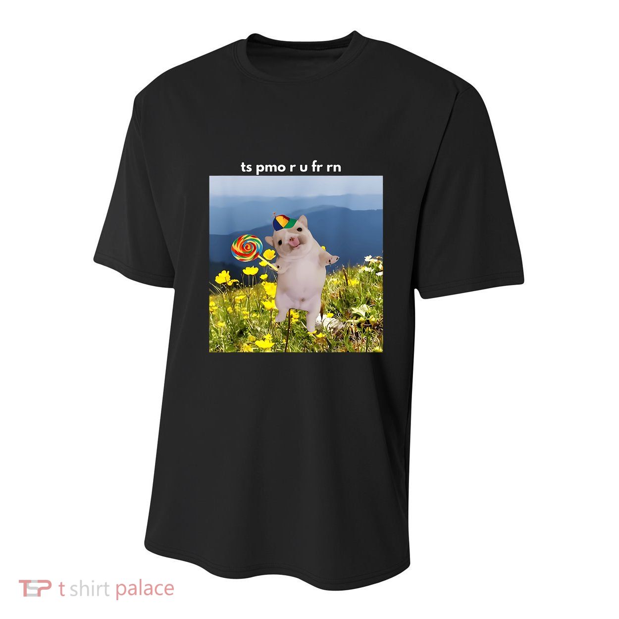 Silly Dog With Lollipop Meme Gen Z Brainrot Slang Meme Youth Performance Sprint T-Shirt