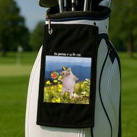 Silly Dog With Lollipop Meme Gen Z Brainrot Slang Meme Golf Towel