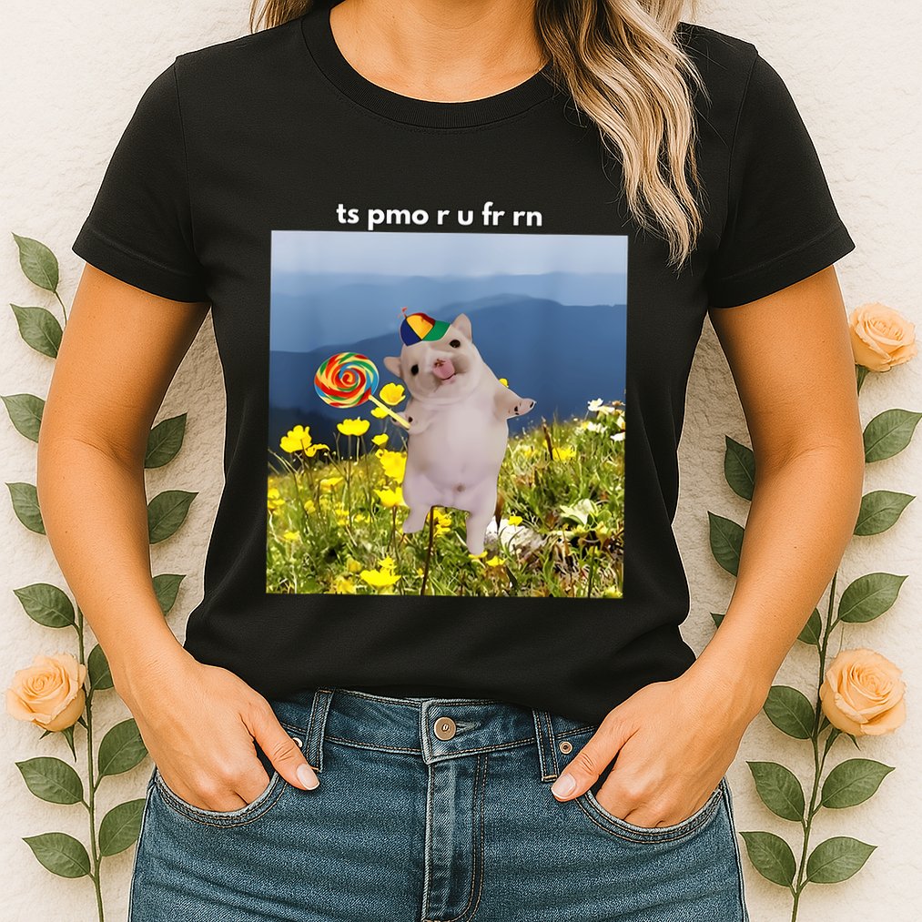 Silly Dog With Lollipop Meme Gen Z Brainrot Slang Meme Womens T-Shirt