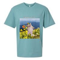 Silly Dog With Lollipop Meme Gen Z Brainrot Slang Meme Sueded Cloud Jersey T-Shirt
