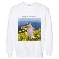 Silly Dog With Lollipop Meme Gen Z Brainrot Slang Meme Garment-Dyed Sweatshirt