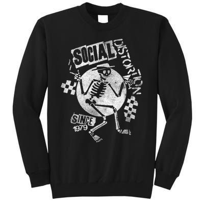 Social Distortion White Spray Skelly Sweatshirt