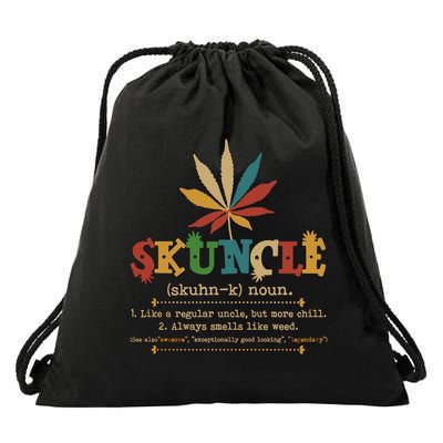 Skuncle Definition Weed Gifts For Uncle,Marijuana Leaf Stoner Uncle Drawstring Bag