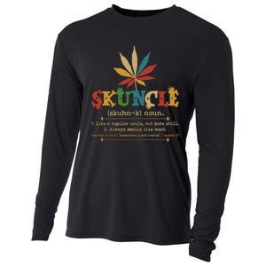 Skuncle Definition Weed Gifts For Uncle,Marijuana Leaf Stoner Uncle Cooling Performance Long Sleeve Crew