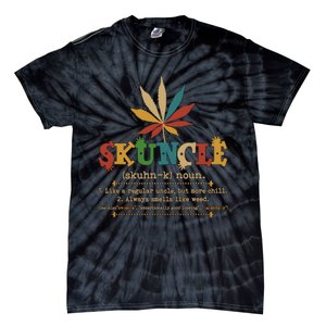 Skuncle Definition Weed Gifts For Uncle,Marijuana Leaf Stoner Uncle Tie-Dye T-Shirt