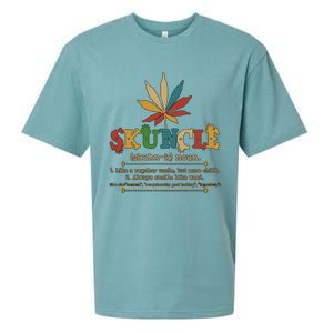 Skuncle Definition Weed Gifts For Uncle,Marijuana Leaf Stoner Uncle Sueded Cloud Jersey T-Shirt