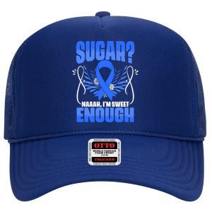 Sugar Diabetes Warrior Support Diabetic Diabetes Awareness Gift High Crown Mesh Back Trucker Hat