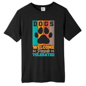 S Dogs Welcome People Tolerated V Neck Tall Fusion ChromaSoft Performance T-Shirt