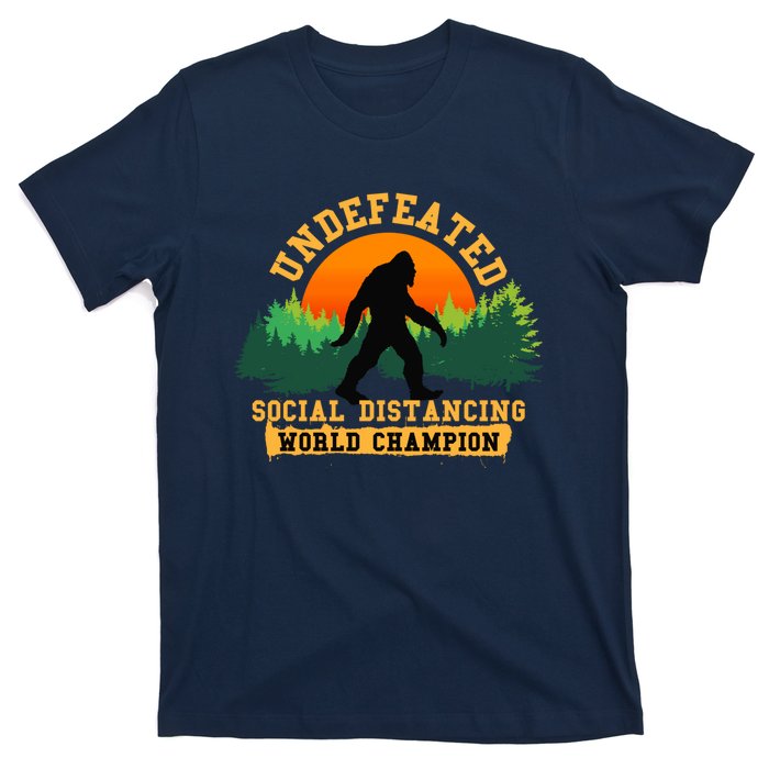 Social Distancing World Champion tee Funny Bigfoot tee T-Shirt