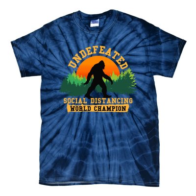 Social Distancing World Champion tee Funny Bigfoot tee Tie-Dye T-Shirt