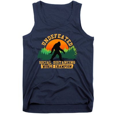 Social Distancing World Champion tee Funny Bigfoot tee Tank Top