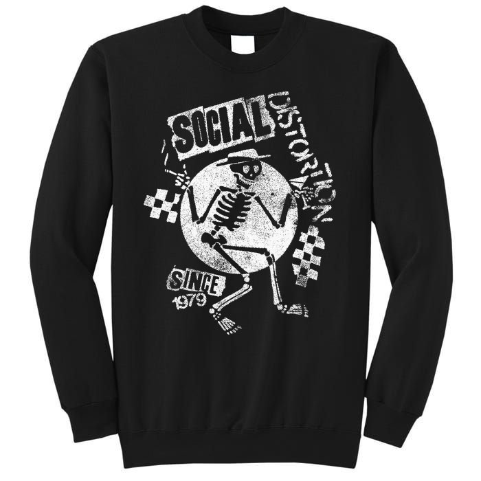 Social Distortion White Spray Skelly Sweatshirt