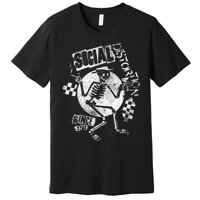 Social Distortion White Spray Skelly Premium T-Shirt