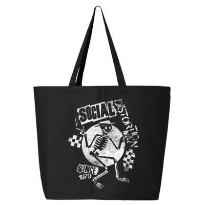 Social Distortion White Spray Skelly 25L Jumbo Tote