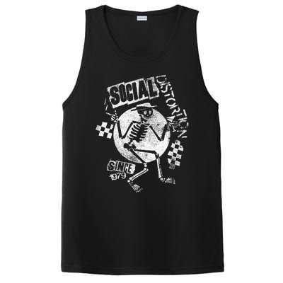 Social Distortion White Spray Skelly PosiCharge Competitor Tank