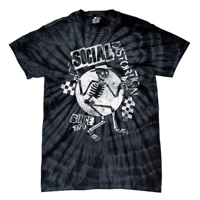 Social Distortion White Spray Skelly Tie-Dye T-Shirt