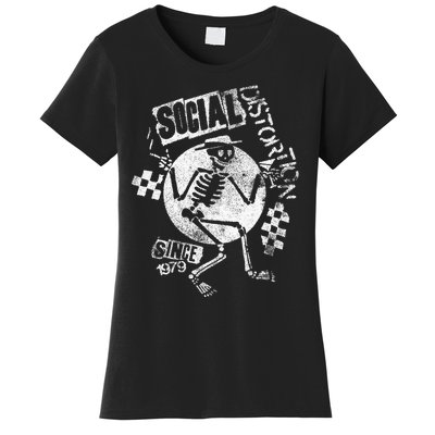 Social Distortion White Spray Skelly Women's T-Shirt