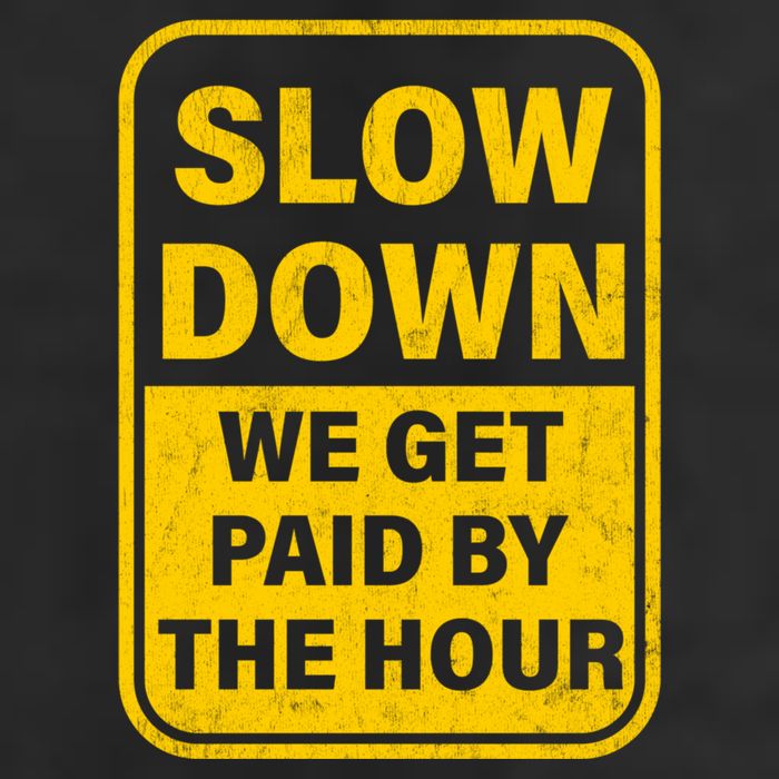 Slow Down We Get Paid By The Hour Funny Laborers Labor Day Microfiber Hand Towel
